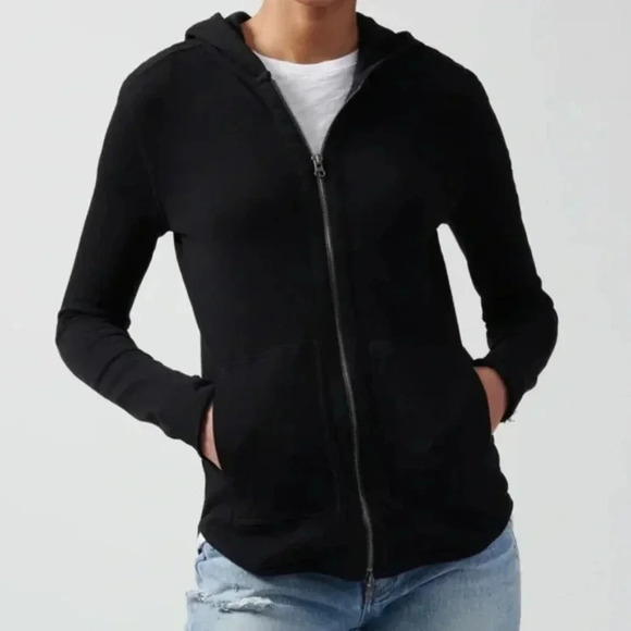 Moving Sale! 💘 ATM French Terry Zip Up Hoodie Black Size L - Picture 2 of 9